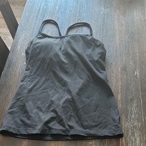 Aerie build in bra Black Spaghetti Strap Tank Top